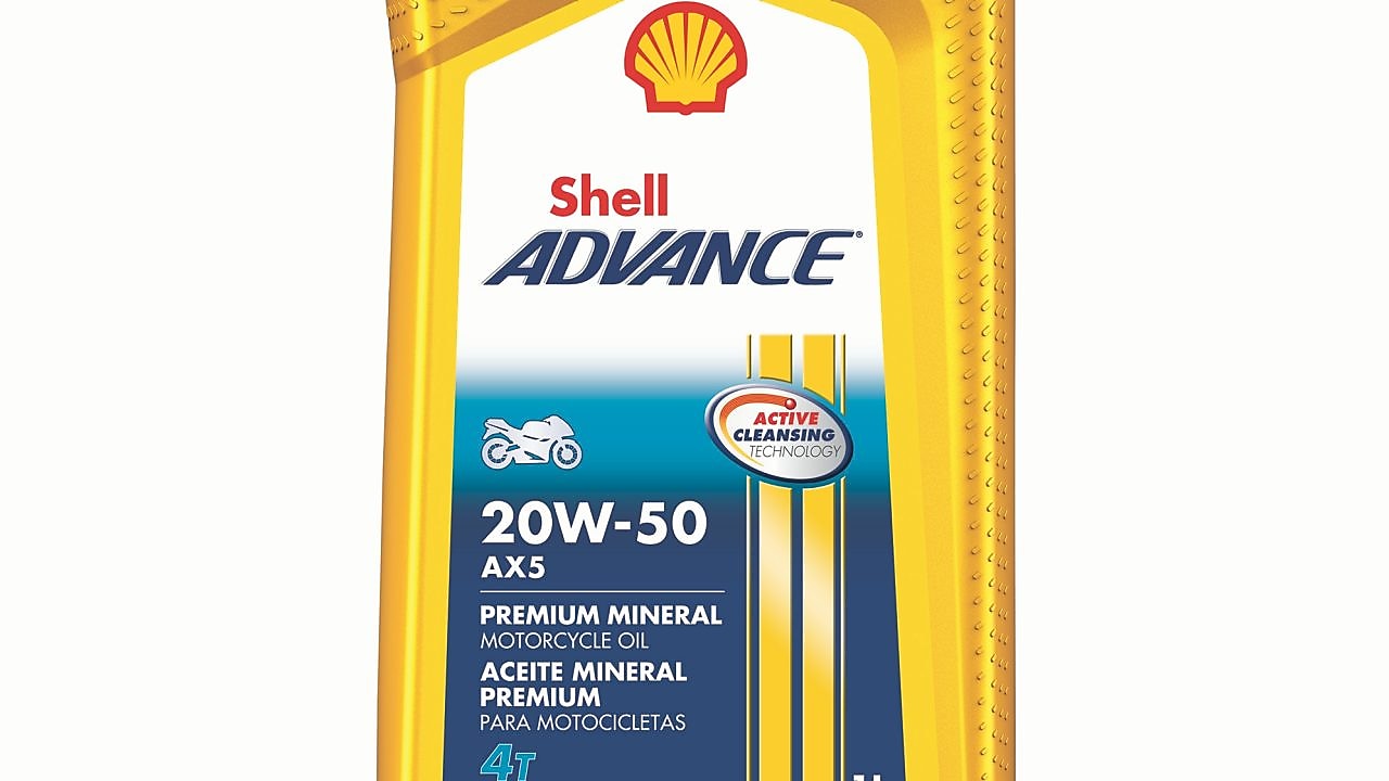Imagen de embalaje amarilla de Shell Advance Ax5