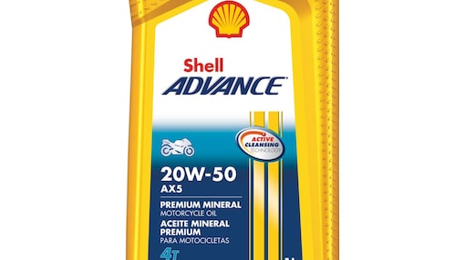Imagen de embalaje amarilla de Shell Advance Ax5