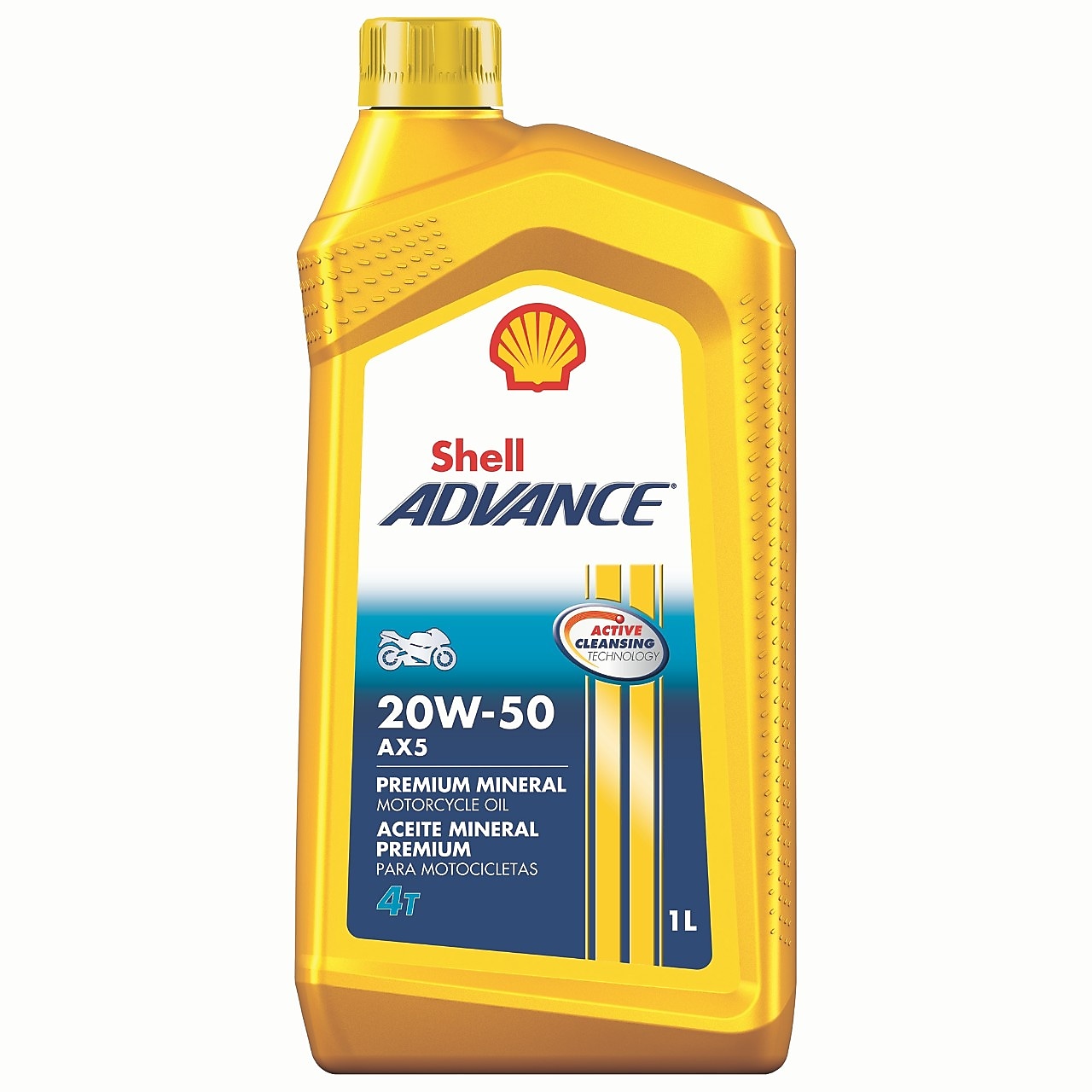  Imagen de embalaje amarilla de Shell Advance Ax5