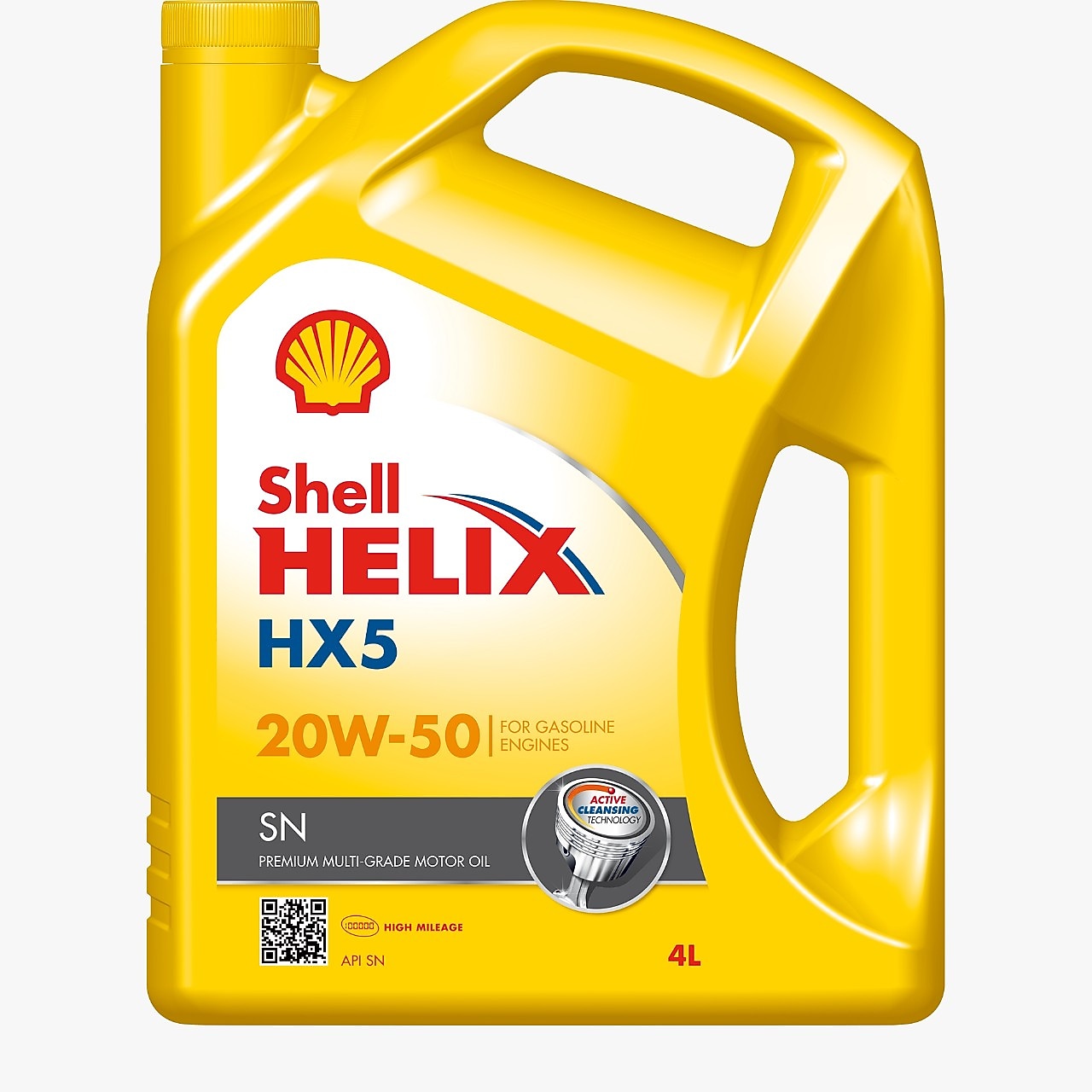 Embalaje amarilla de Shell Helix 20W-50